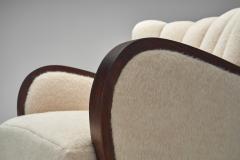 Danish Cabinetmaker Armchair with Oak Overlays Denmark ca 1950s - 4433451