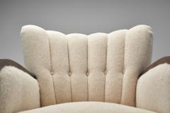 Danish Cabinetmaker Armchair with Oak Overlays Denmark ca 1950s - 4433452