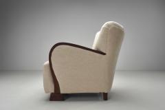 Danish Cabinetmaker Armchair with Oak Overlays Denmark ca 1950s - 4433454