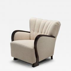 Danish Cabinetmaker Armchair with Oak Overlays Denmark ca 1950s - 4434913