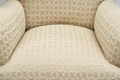 Danish Cabinetmaker Armchair with Patterned Upholstery Denmark 1940s - 2350717
