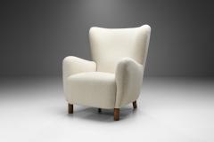 Danish Cabinetmaker Armchair with Stained Beech Legs Denmark 1940s - 2189046