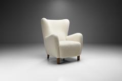 Danish Cabinetmaker Armchair with Stained Beech Legs Denmark 1940s - 2189047