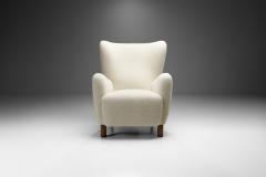 Danish Cabinetmaker Armchair with Stained Beech Legs Denmark 1940s - 2189049