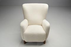 Danish Cabinetmaker Armchair with Stained Beech Legs Denmark 1940s - 2189050