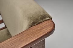 Danish Cabinetmaker Armchair with Wooden Frame Denmark Mid 20th Century - 4753608