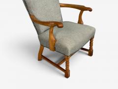 Danish Cabinetmaker Armchairs Oak Gray Wool Denmark 1950s - 4751558