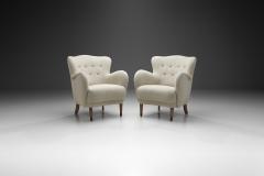 Danish Cabinetmaker Armchairs with Stained Beech Legs Denmark 1930s - 2582276