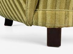 Danish Cabinetmaker Banana Lounge Chairs Beech Velour Denmark 1940s - 4750402