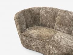 Danish Cabinetmaker Banana Sofa Sahara Sheepskin Beechwood Denmark 1940s - 4738665
