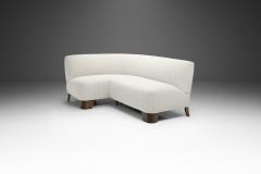 Danish Cabinetmaker Corner Sofa with Stained Wood Legs Denmark ca 1930s - 2508110