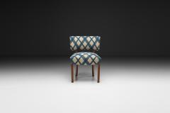 Danish Cabinetmaker Dressing Chair with Patterned Upholstery Denmark 1930s - 4785022