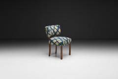 Danish Cabinetmaker Dressing Chair with Patterned Upholstery Denmark 1930s - 4785023