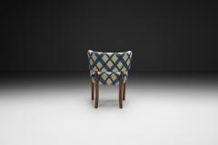 Danish Cabinetmaker Dressing Chair with Patterned Upholstery Denmark 1930s - 4785024