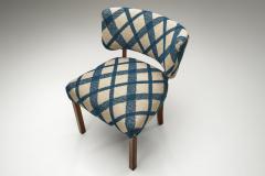 Danish Cabinetmaker Dressing Chair with Patterned Upholstery Denmark 1930s - 4785025