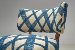 Danish Cabinetmaker Dressing Chair with Patterned Upholstery Denmark 1930s - 4785027