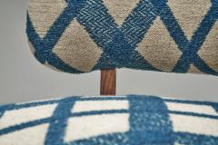 Danish Cabinetmaker Dressing Chair with Patterned Upholstery Denmark 1930s - 4804755