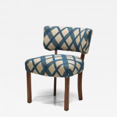 Danish Cabinetmaker Dressing Chair with Patterned Upholstery Denmark 1930s - 4804808