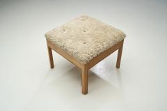 Danish Cabinetmaker Elm Wood Stool Denmark 1940s - 2284045