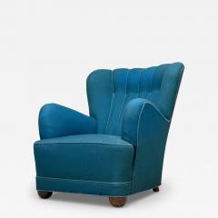 Danish Cabinetmaker Lounge Chair Beech Wool Denmark 1930s - 4454507