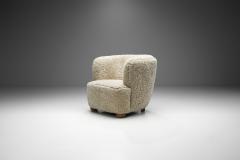 Danish Cabinetmaker Lounge Chair in Sheepskin Denmark 1940s - 4417597