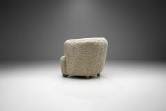 Danish Cabinetmaker Lounge Chair in Sheepskin Denmark 1940s - 4417600