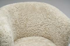 Danish Cabinetmaker Lounge Chair in Sheepskin Denmark 1940s - 4417604