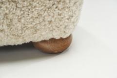 Danish Cabinetmaker Lounge Chair in Sheepskin Denmark 1940s - 4417607