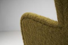 Danish Cabinetmaker Lounge Chair with Dark Stained Wood Legs Denmark ca 1950s - 3058044