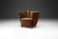Danish Cabinetmaker Lounge Chair with Mohair Upholstery Denmark 1940s - 4593157