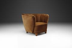 Danish Cabinetmaker Lounge Chair with Mohair Upholstery Denmark 1940s - 4593271