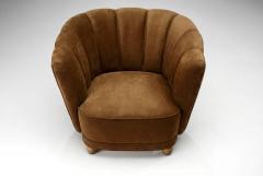 Danish Cabinetmaker Lounge Chair with Mohair Upholstery Denmark 1940s - 4593274