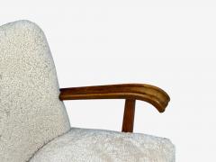 Danish Cabinetmaker Lounge Chairs Shearling Beech 1940s - 4774922