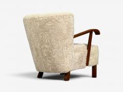 Danish Cabinetmaker Lounge Chairs Shearling Beech 1940s - 4774926