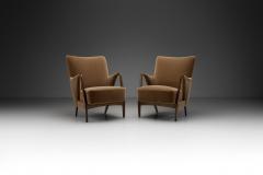 Danish Cabinetmaker Lounge Chairs with Exposed Stained Beech Arms Denmark 1950s - 3035204