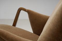 Danish Cabinetmaker Lounge Chairs with Exposed Stained Beech Arms Denmark 1950s - 3035210