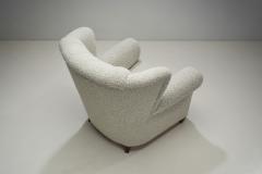 Danish Cabinetmaker Mid Century Lounge Chair with Rolled Arms Denmark 1940s - 3254533