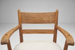 Danish Cabinetmaker Oak Armchairs with Upholstered Cushions Denmark 1940s - 2488107