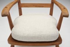 Danish Cabinetmaker Oak Armchairs with Upholstered Cushions Denmark 1940s - 2488108