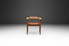 Danish Cabinetmaker Oak and Leather Armchair Denmark Mid 20th Century - 4417461
