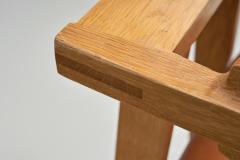 Danish Cabinetmaker Oak and Leather Armchair Denmark Mid 20th Century - 4417469