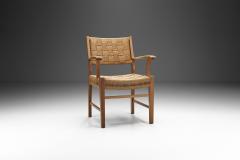 Danish Cabinetmaker Oak and Paper Cord Chair Denmark 1940s - 2414420