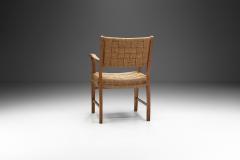 Danish Cabinetmaker Oak and Paper Cord Chair Denmark 1940s - 2414423