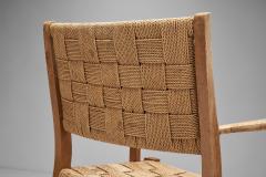 Danish Cabinetmaker Oak and Paper Cord Chair Denmark 1940s - 2414429