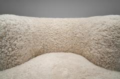 Danish Cabinetmaker Sheepskin Lounge Chair and Ottoman Denmark 1940s - 4487176