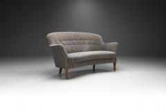 Danish Cabinetmaker Two Seater Sofa with Striped Upholstery Denmark 1940s - 2319079