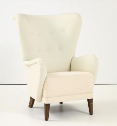Danish Cabinetmaker Wing Back Lounge Chair Denmark 1940 s - 4620675