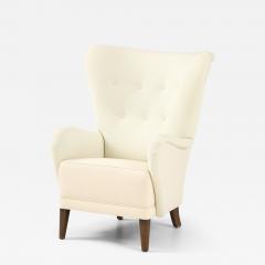 Danish Cabinetmaker Wing Back Lounge Chair Denmark 1940 s - 4620847