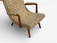 Danish Cabinetmaker Wingback Chair Beech Fabric Denmark 1950s - 4510119