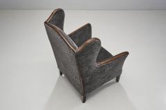 Danish Cabinetmaker Wingback Chair with Beech Frame Denmark ca 1950s - 2945540